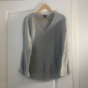 Talbots XL gray knit sweater